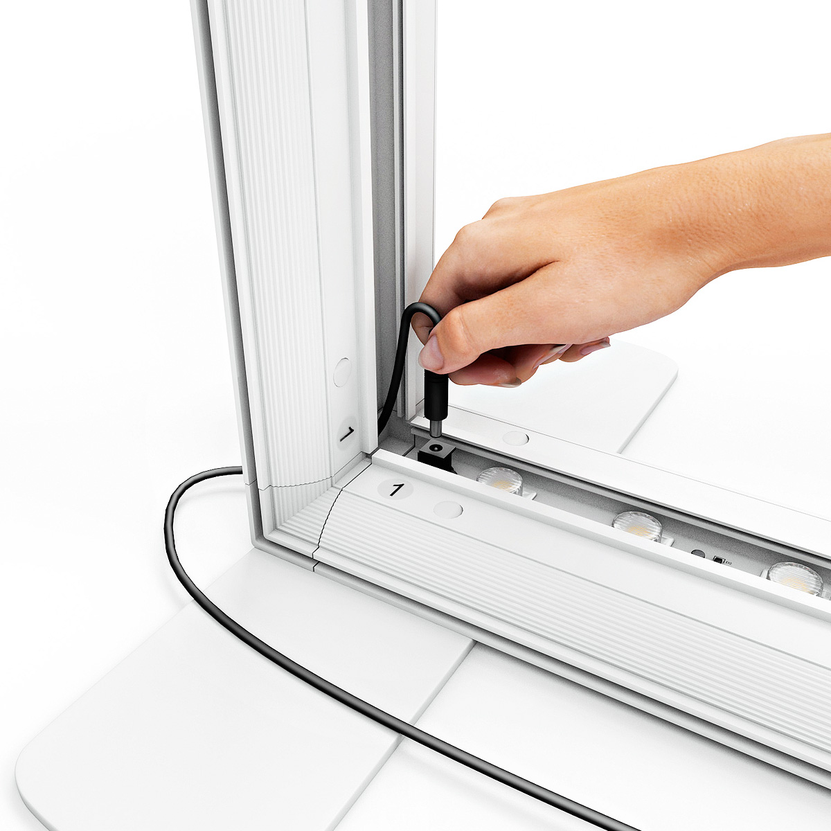 FABRILUX® LED Lightbox Power Cable 1m and 850mm Wide