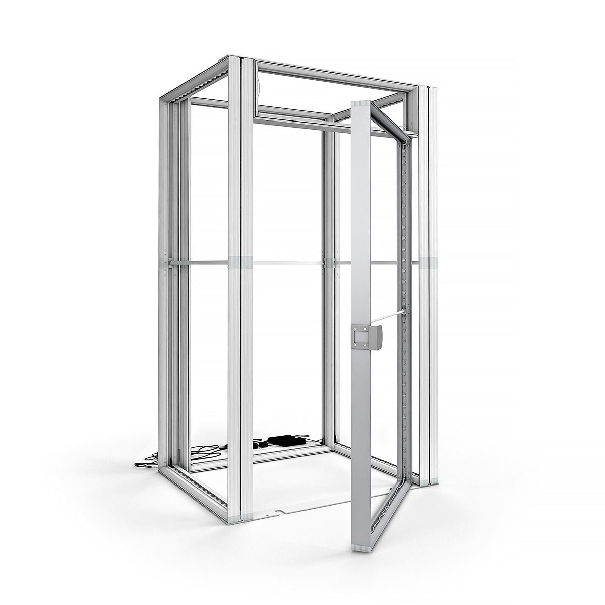 FABRILUX® LED Lightbox Exhibition Stand Storage Cupboard 4 Sided Kit White TFS Frame Only
