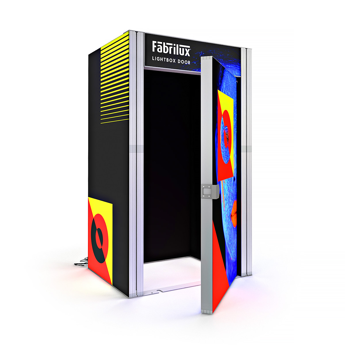 FABRILUX® LED Lightbox Exhibition Stand Storage Cupboard Enclosed 4-Sided LED Light Box With Backlit SEG Graphics