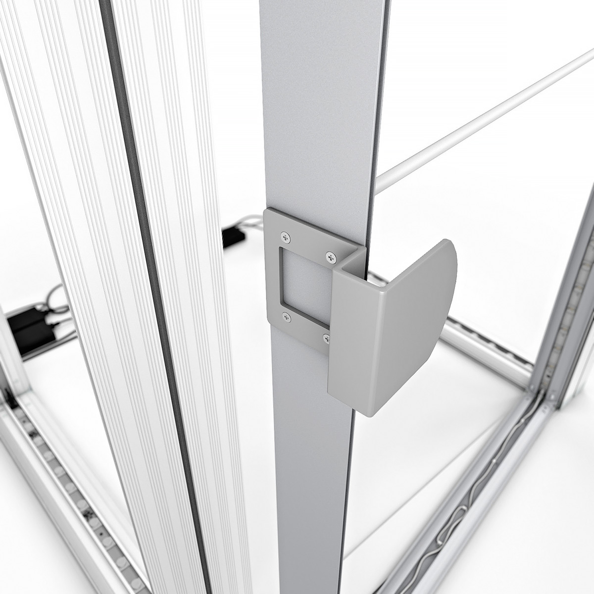 LED Lightbox Exhibition Stand Storage Cupboard Magnetic Door Handle