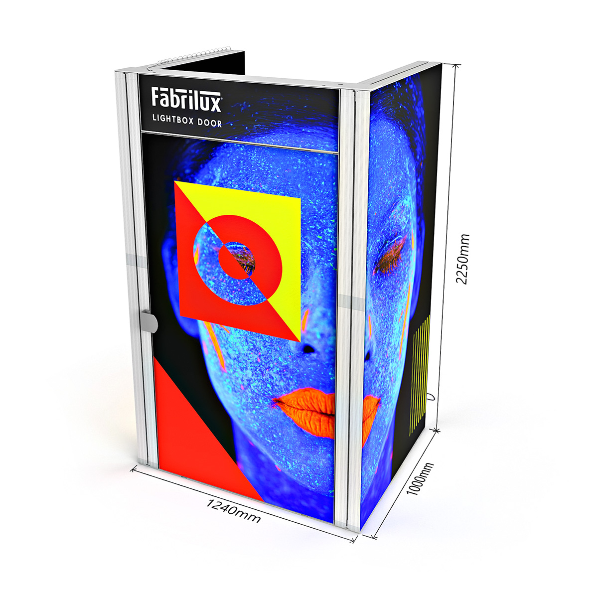 FABRILUX® LED Lightbox Exhibition Stand Storage Cupboard Add-On Cupboard Kit Dimensions